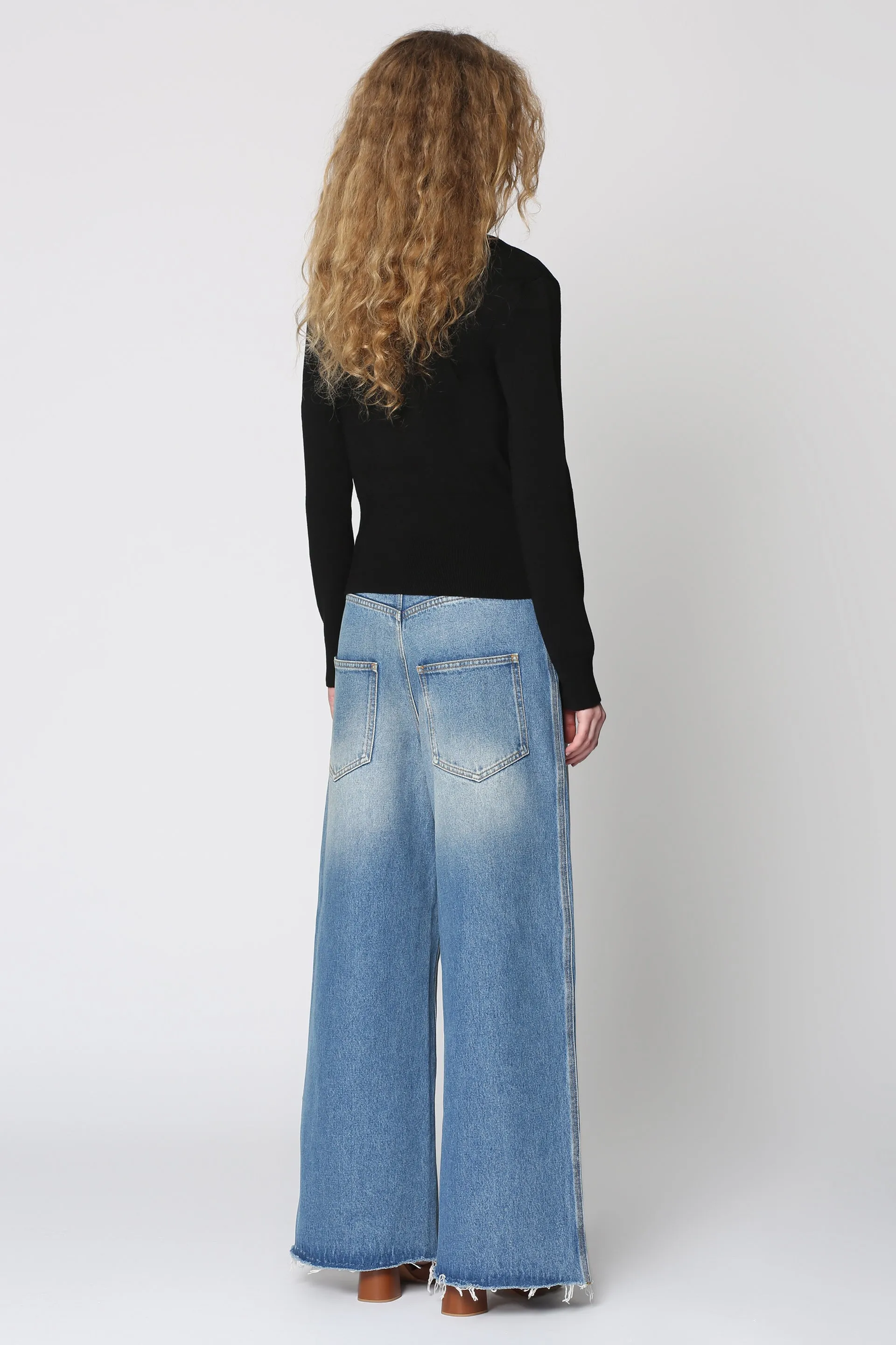 High-Waist Wide-Leg Jeans sold by Lord & Taylor product image thumbnail 4