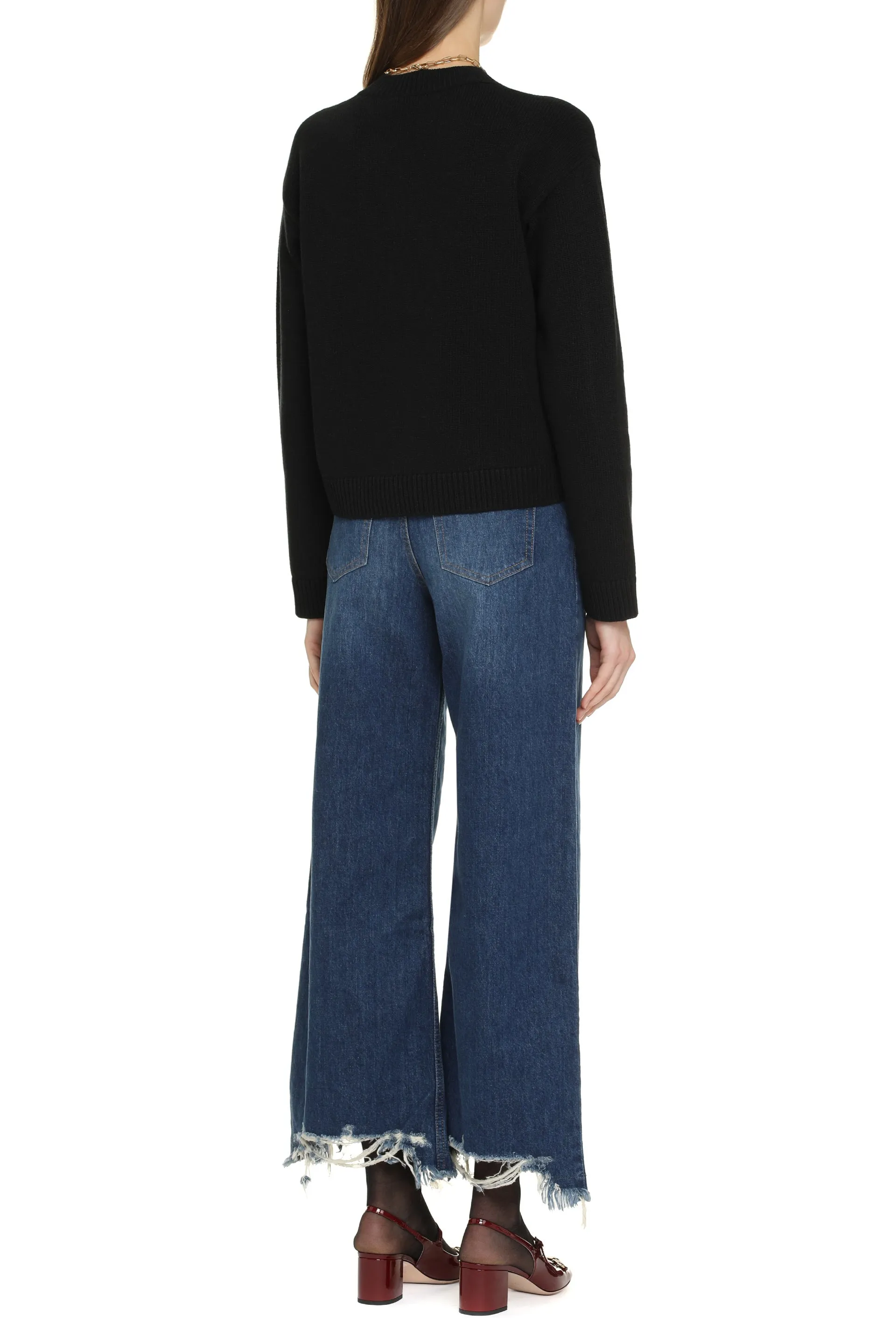 Cropped Wide-Leg Jeans sold by Lord & Taylor product image thumbnail 4