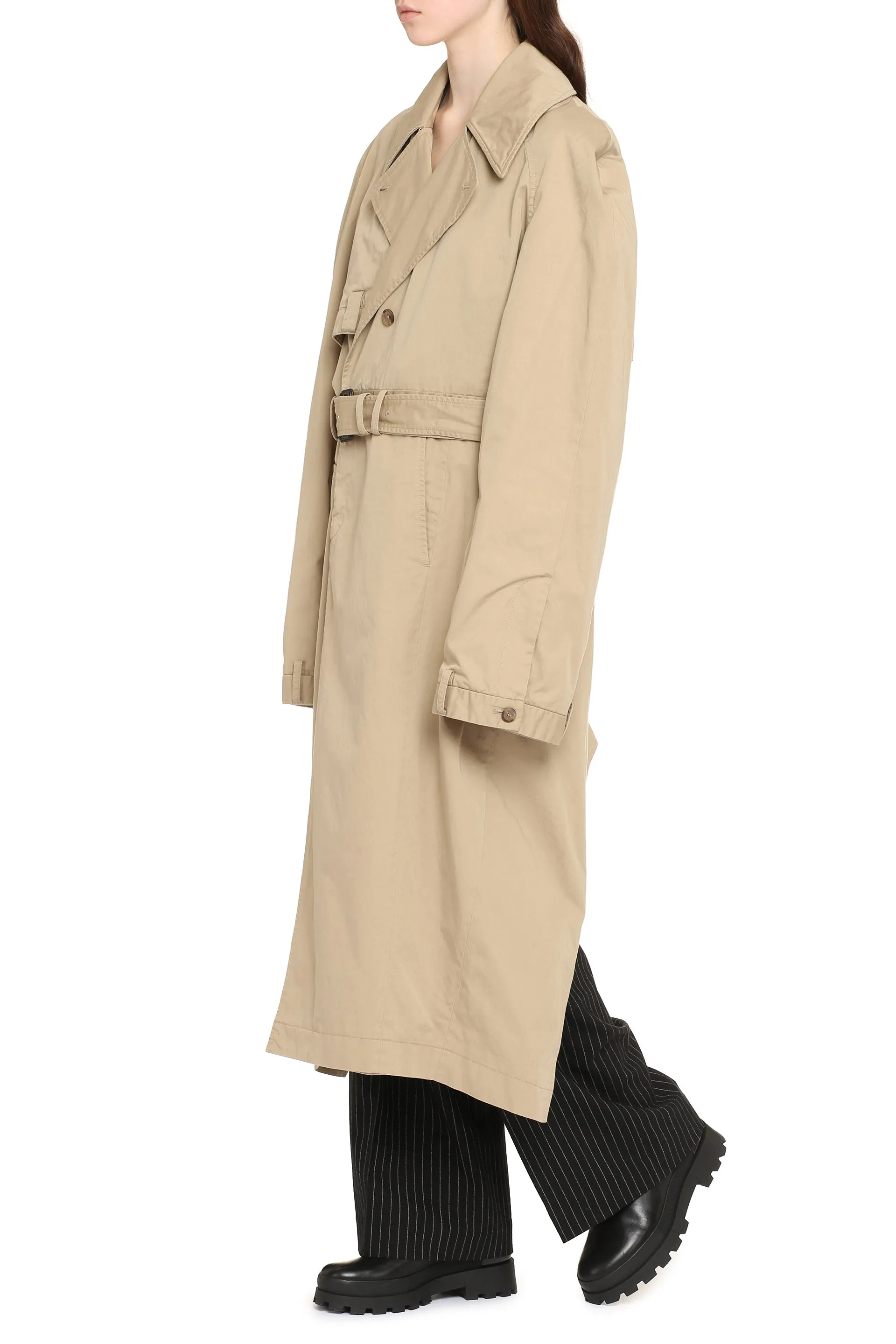 Oversize Cotton Trench Coat sold by Lord & Taylor product image thumbnail 3