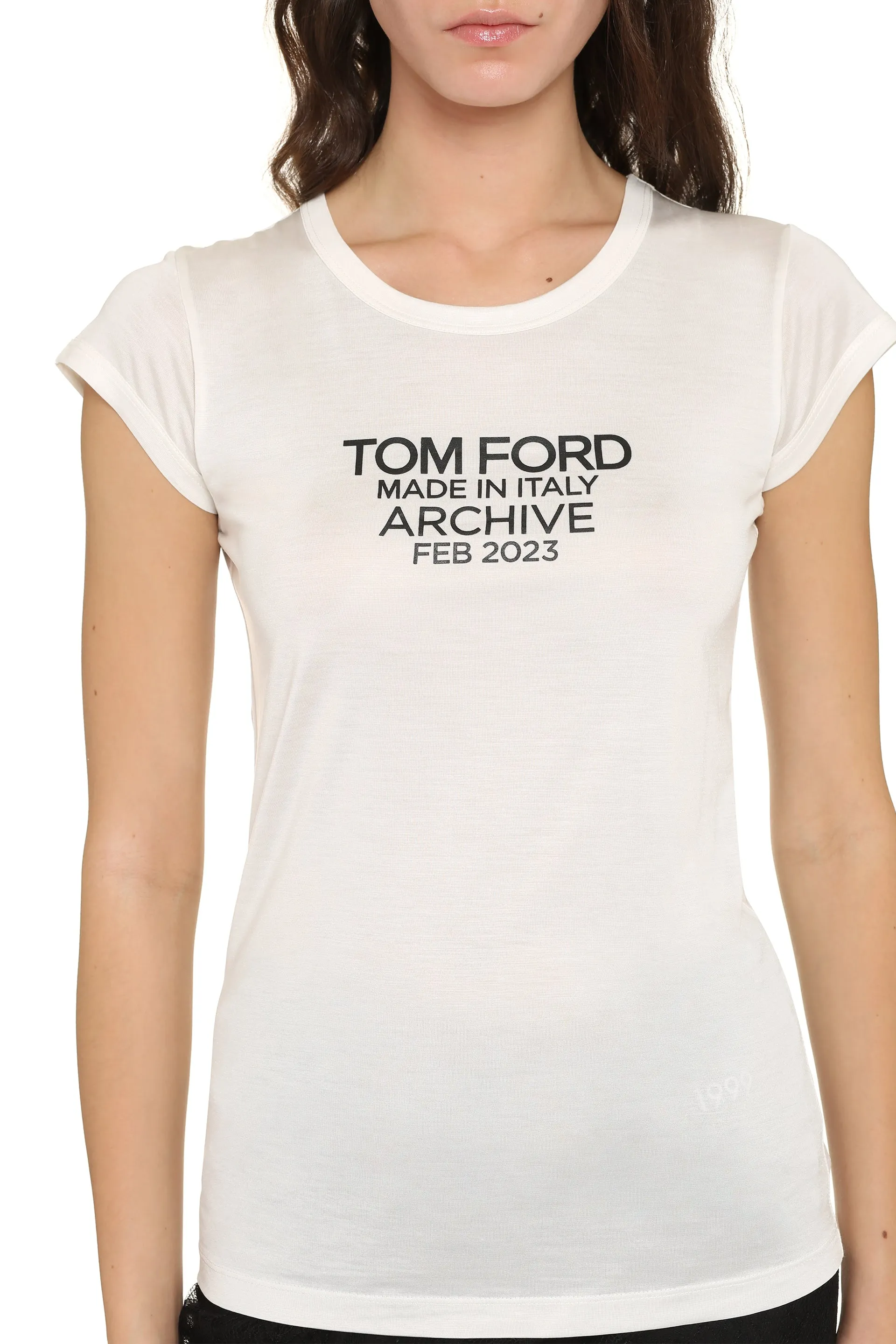 Ivory Silk T-Shirt sold by Lord & Taylor product image thumbnail 5