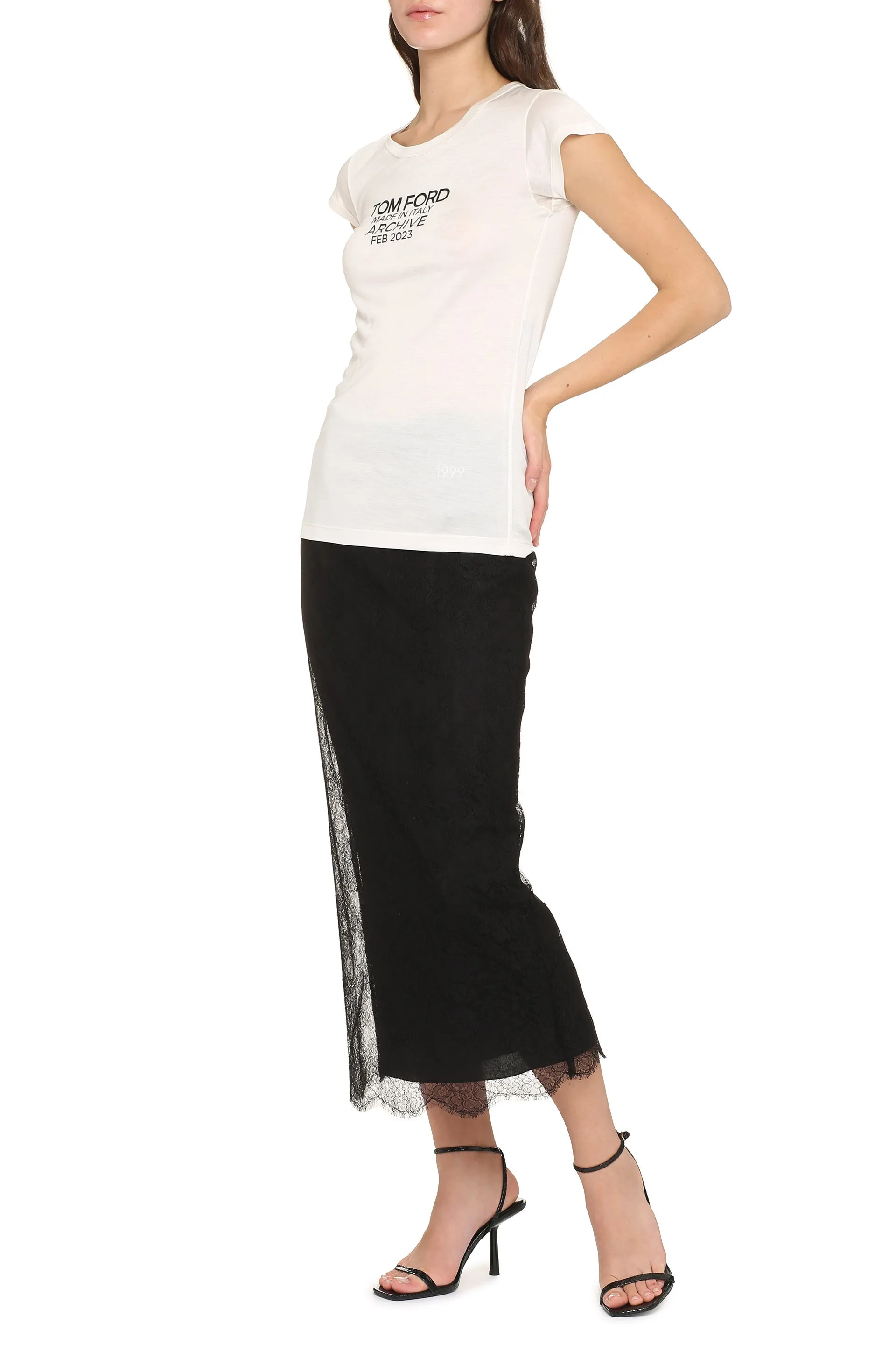 Ivory Silk T-Shirt sold by Lord & Taylor product image thumbnail 3