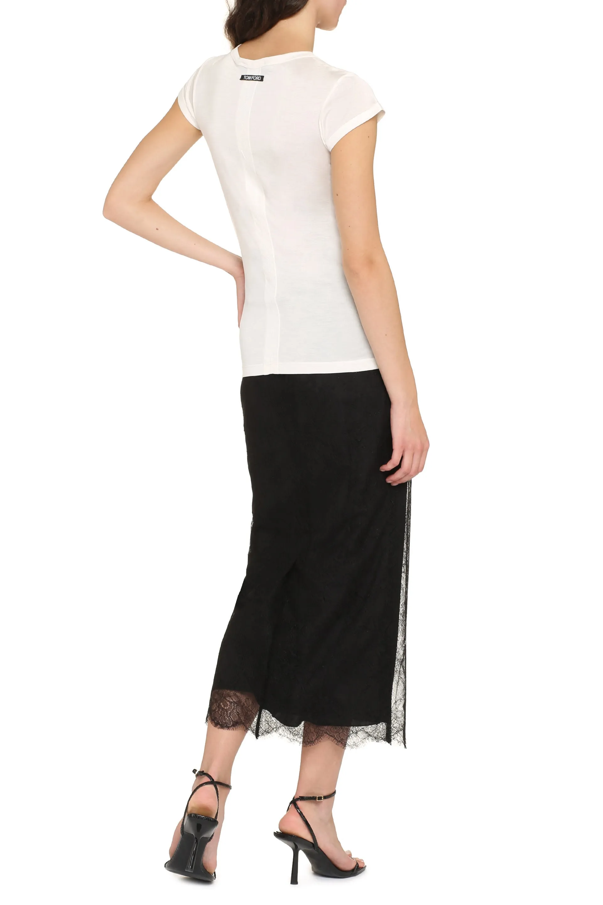 Ivory Silk T-Shirt sold by Lord & Taylor product image thumbnail 4