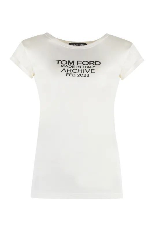 Ivory Silk T-Shirt sold by Lord & Taylor