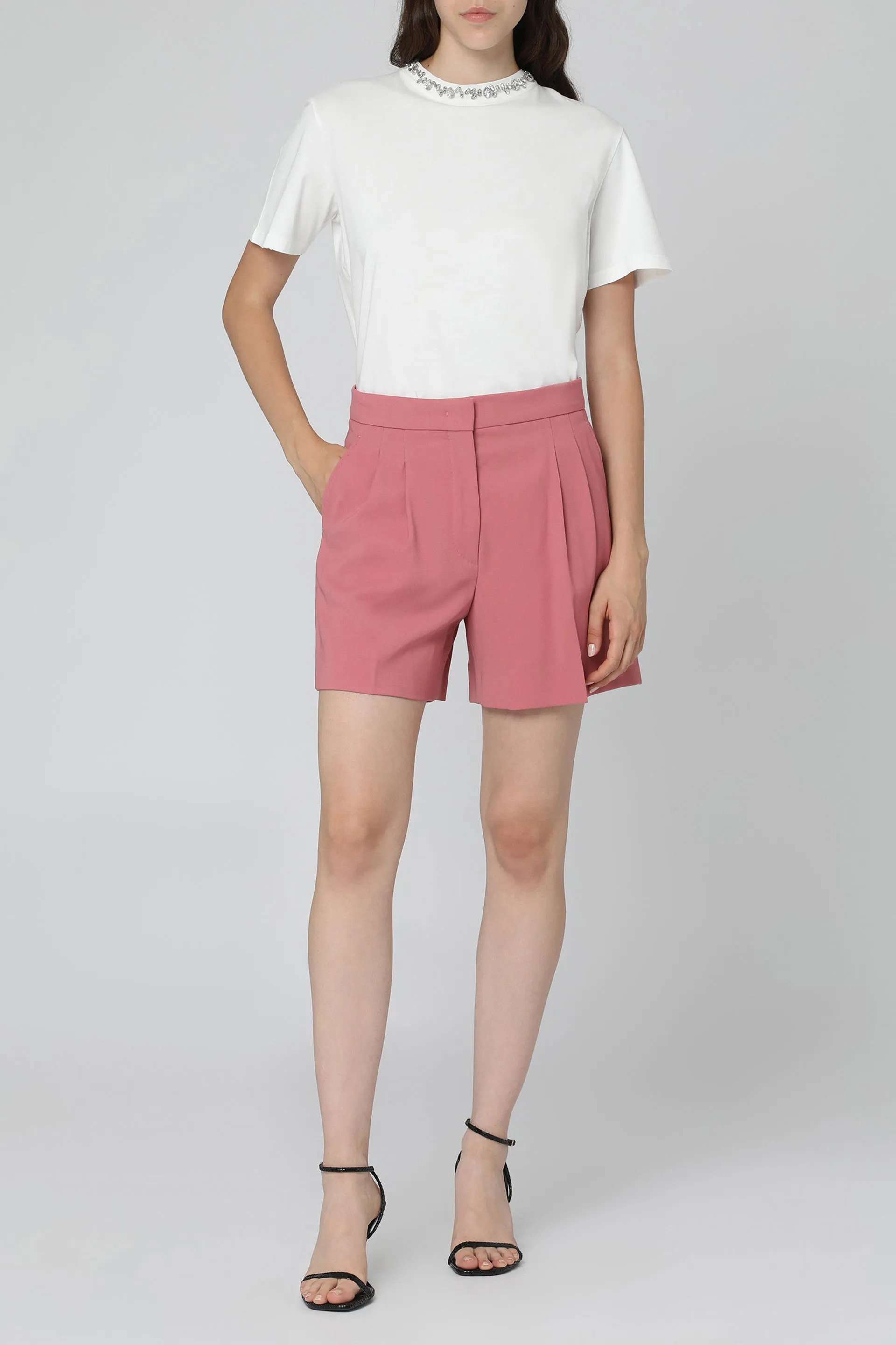 Cotton Crew-Neck T-Shirt with Crystal Embroidery sold by Lord & Taylor product image thumbnail 3