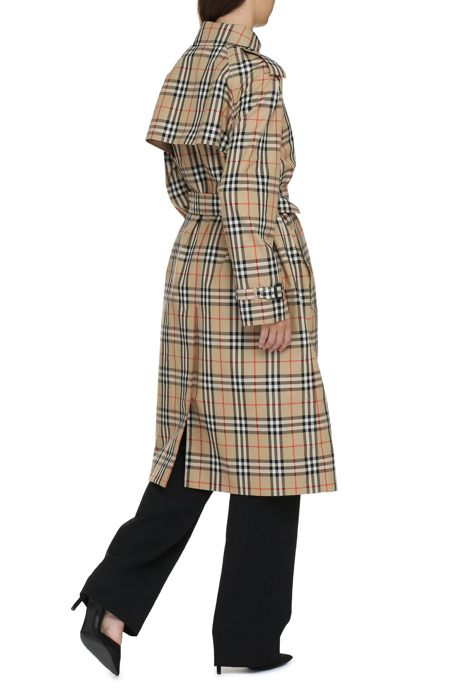 Gabardine Check Trench Coat sold by Lord & Taylor product image thumbnail 4