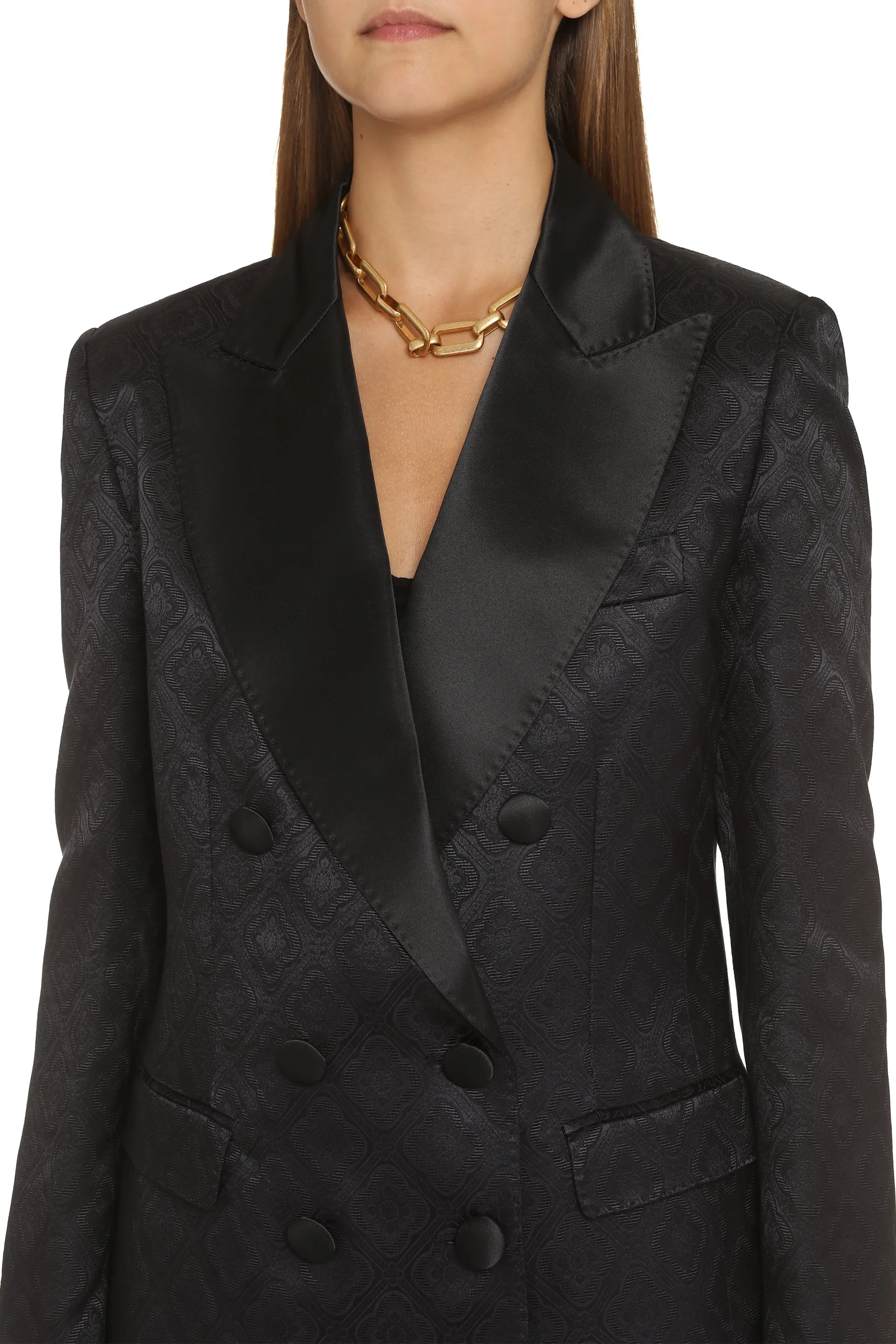 Double-Breasted Jacquard Jacket sold by Lord & Taylor product image thumbnail 5