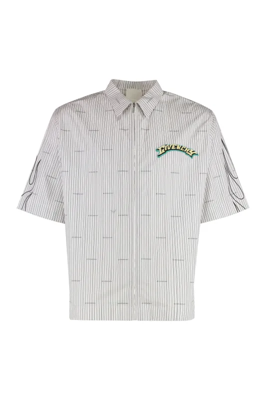 Striped Logo Cotton Shirt sold by Lord & Taylor