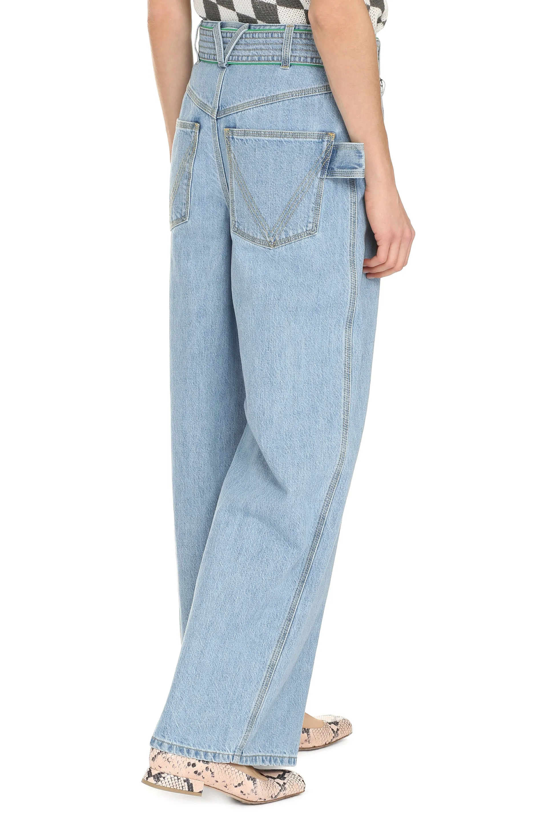 Wide-Leg Cotton Jeans sold by Lord & Taylor product image thumbnail 4