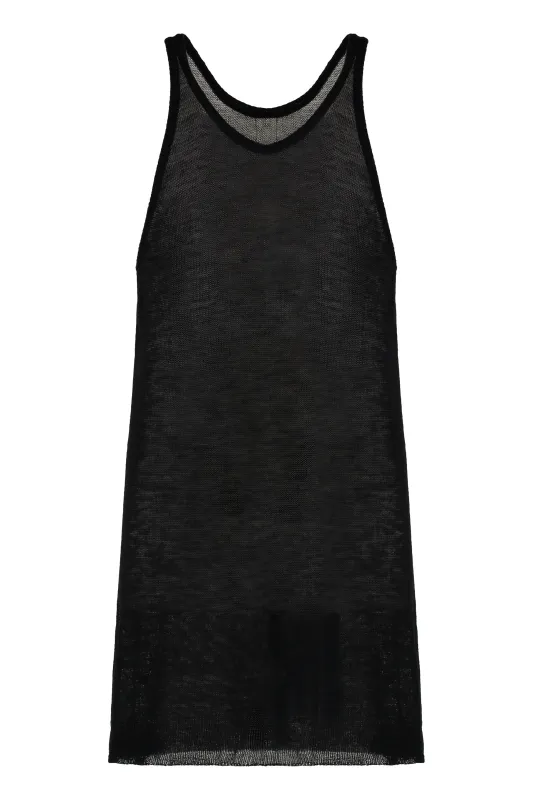 Virgin Wool Ribbed Tank Top sold by Lord & Taylor