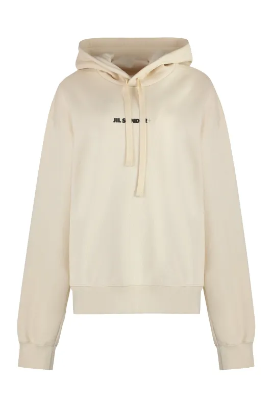 Jil Sander Logo Cotton Hoodie made by Jil Sander