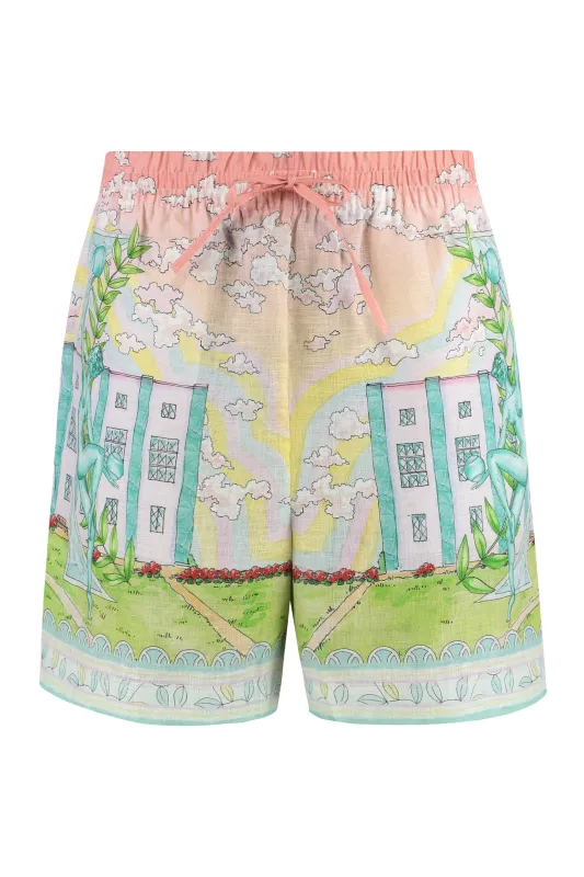 Printed Linen Shorts sold by Lord & Taylor