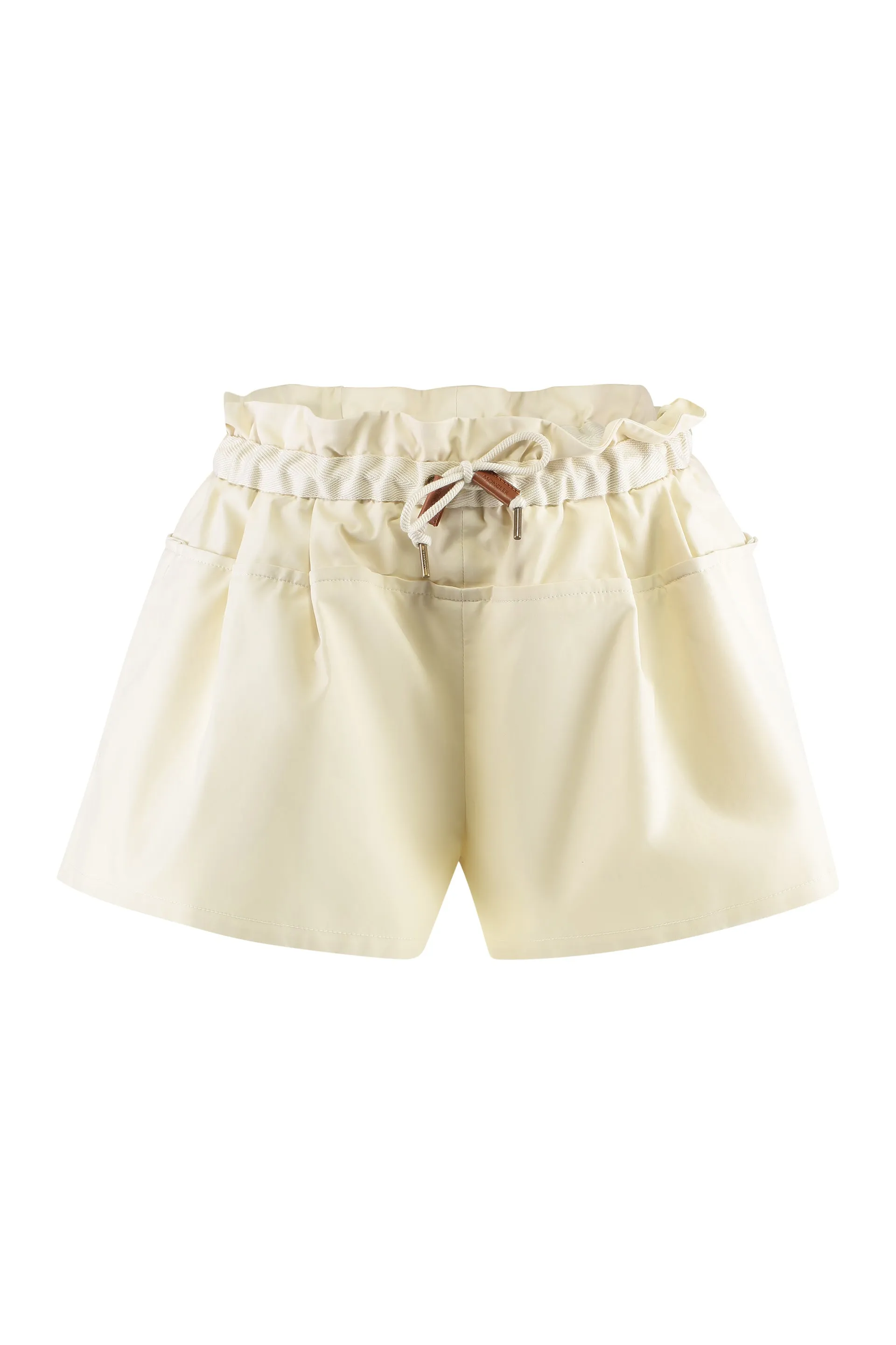 Drawstring Shorts with Faux-Leather Trim sold by Lord & Taylor