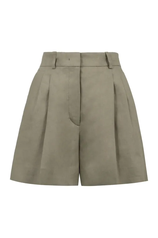 Linen Shorts with Front Pleats sold by Lord & Taylor