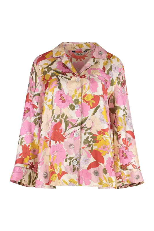 Max Mara Alan Printed Silk Shirt sold by Lord & Taylor