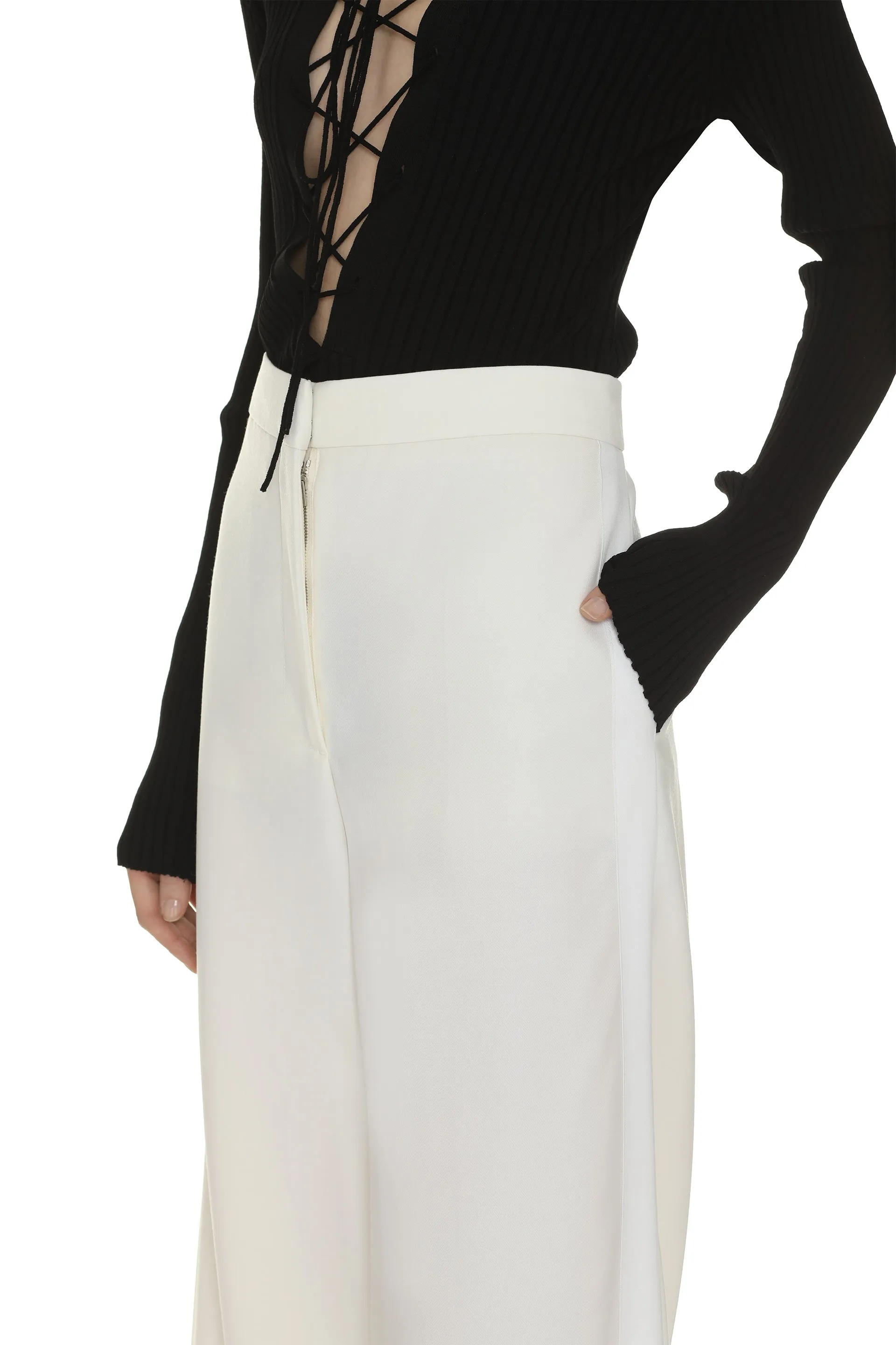 Ivory Wool Trousers sold by Lord & Taylor product image thumbnail 5