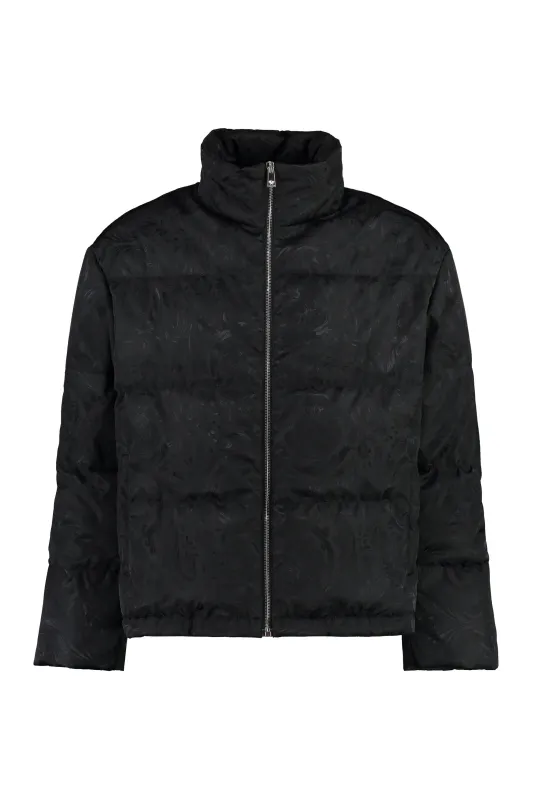 Jacquard Full-Zip Down Jacket made by Versace