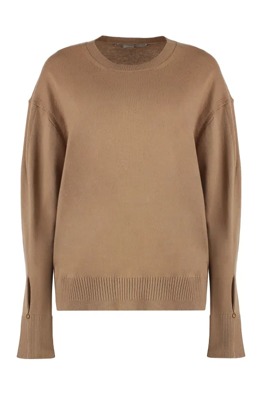 Crew-Neck Wool Sweater in Camel sold by Lord & Taylor