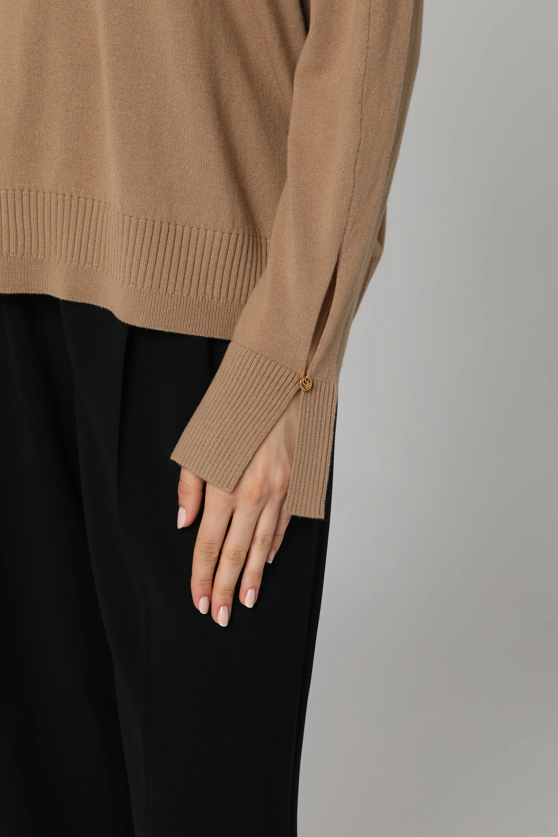 Crew-Neck Wool Sweater in Camel sold by Lord & Taylor product image thumbnail 5