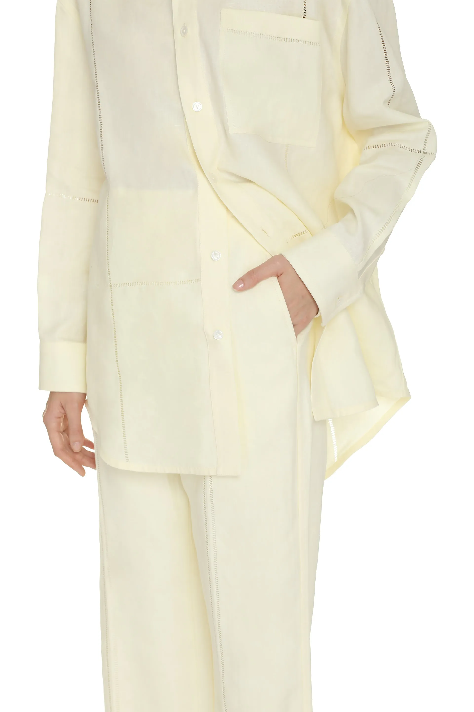 Yellow Linen Trousers sold by Lord & Taylor product image thumbnail 5