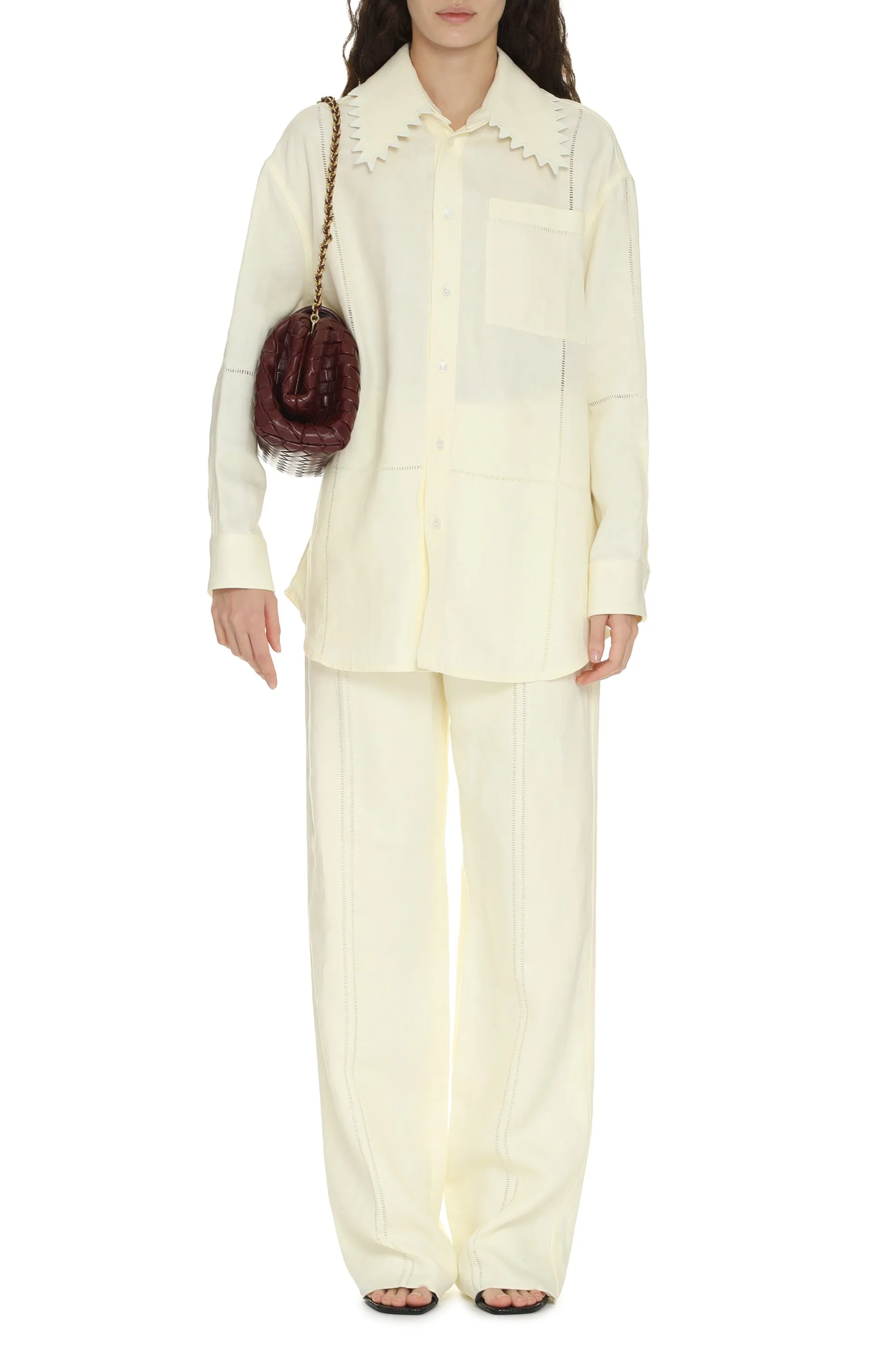 Yellow Linen Trousers sold by Lord & Taylor product image thumbnail 3