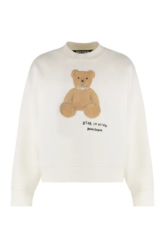 Cotton Crew-Neck Sweatshirt made by Palm Angels