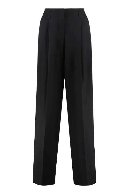 Wool Wide-Leg Trousers sold by Lord & Taylor