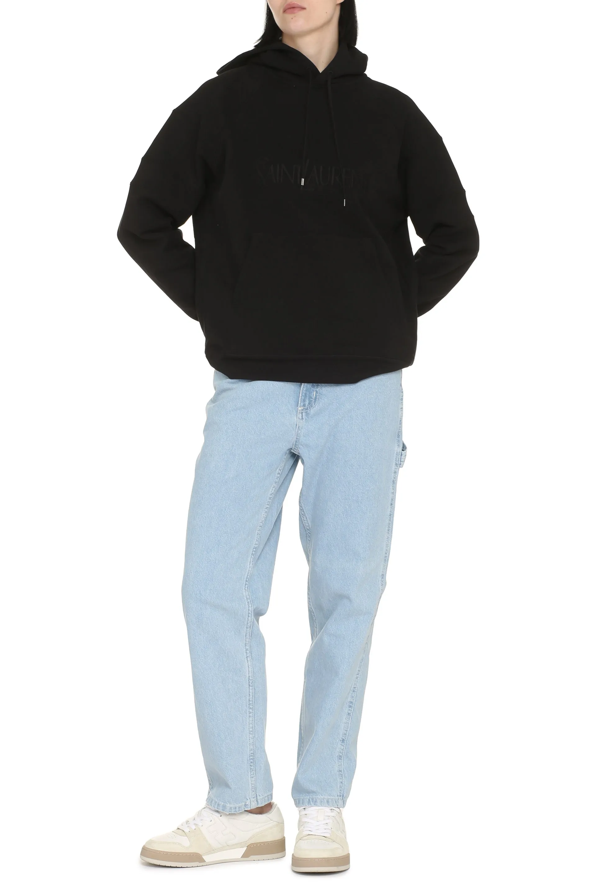 Black Cotton Hoodie sold by Lord & Taylor product image thumbnail 3