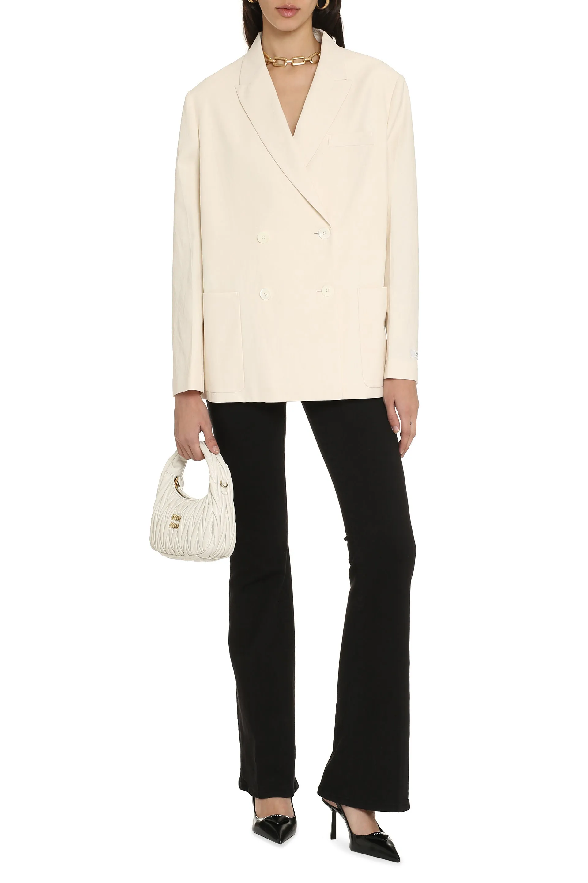 Double-Breasted Cotton Blazer sold by Lord & Taylor product image thumbnail 3