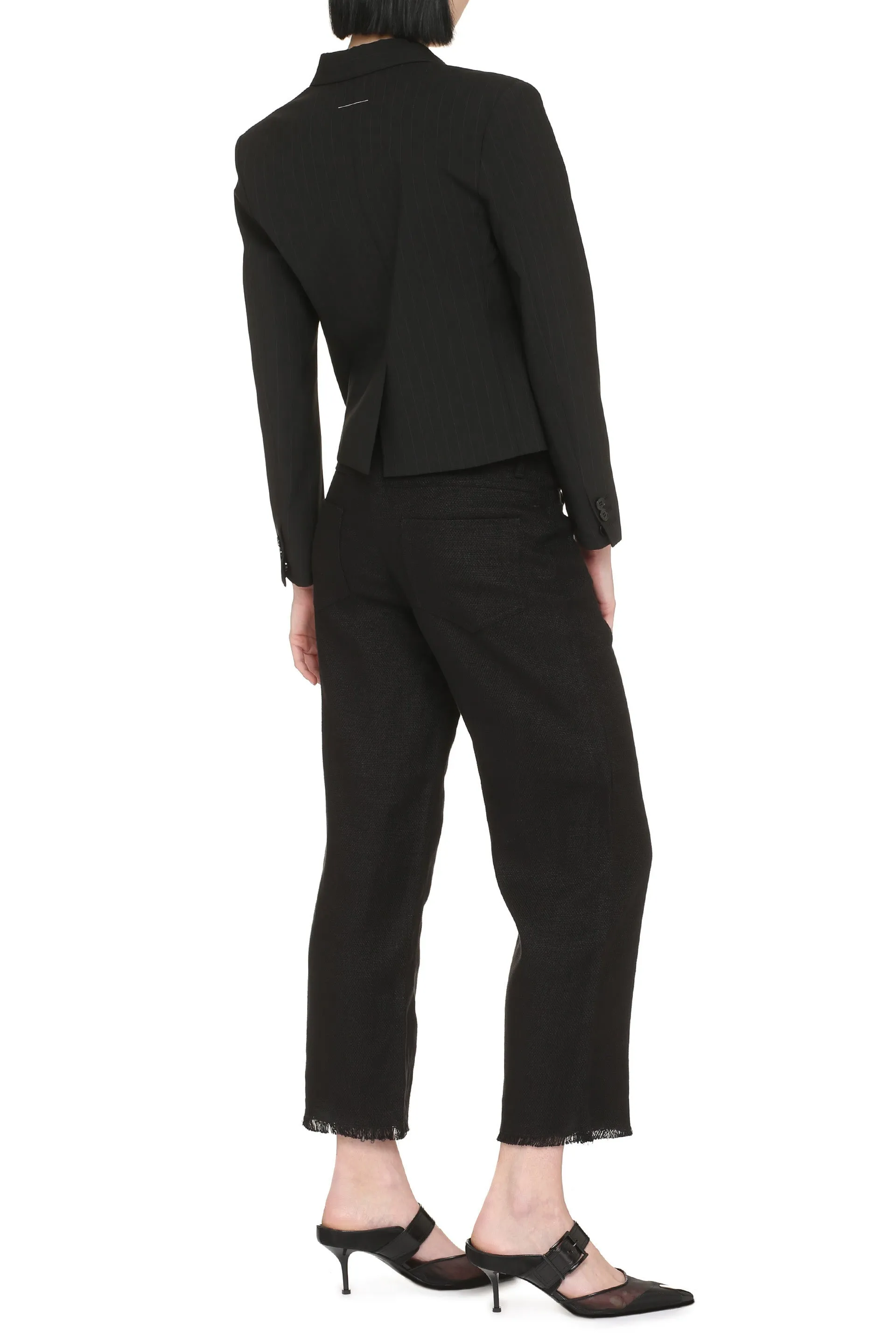 Single-Breasted Pin-Striped Jacket sold by Lord & Taylor product image thumbnail 4