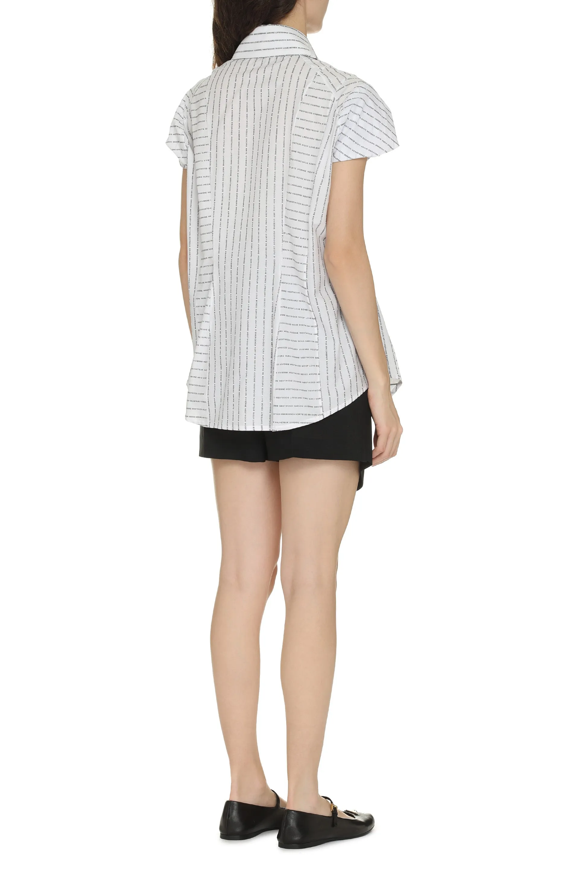 White Printed Cotton Shirt sold by Lord & Taylor product image thumbnail 4