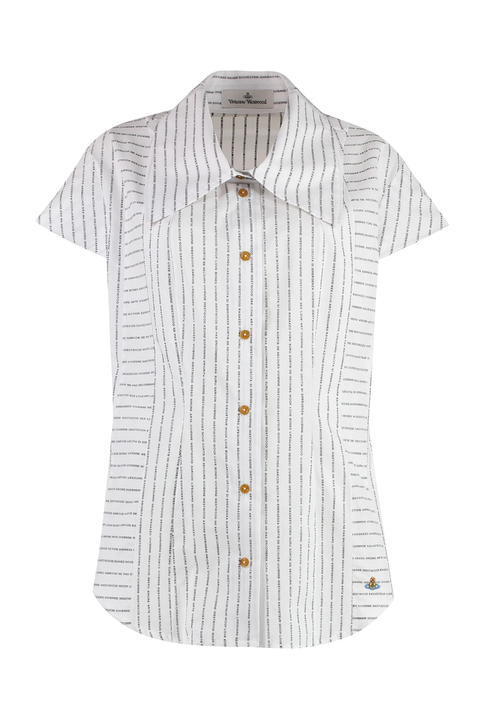 White Printed Cotton Shirt sold by Lord & Taylor