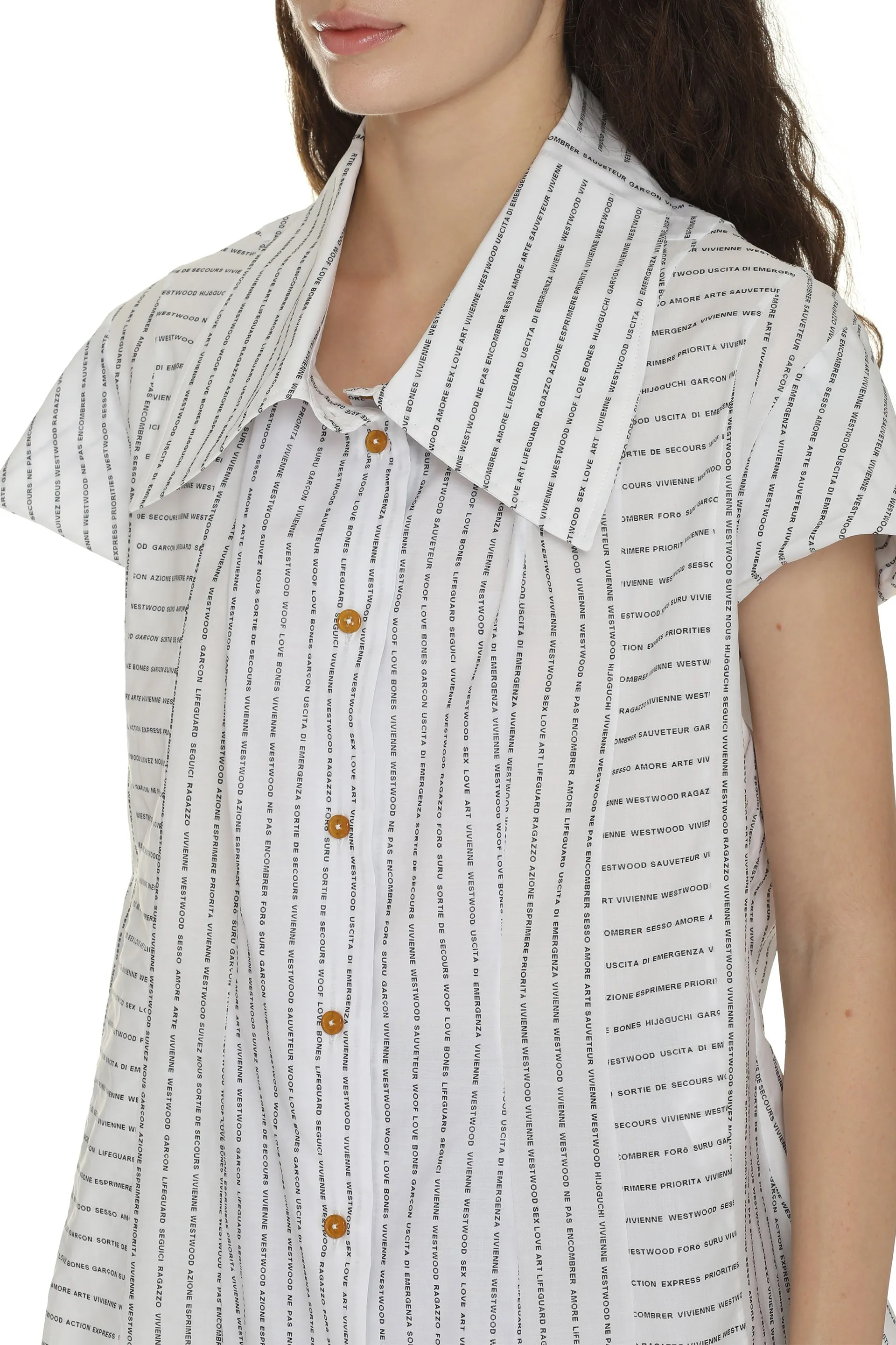 White Printed Cotton Shirt sold by Lord & Taylor product image thumbnail 5