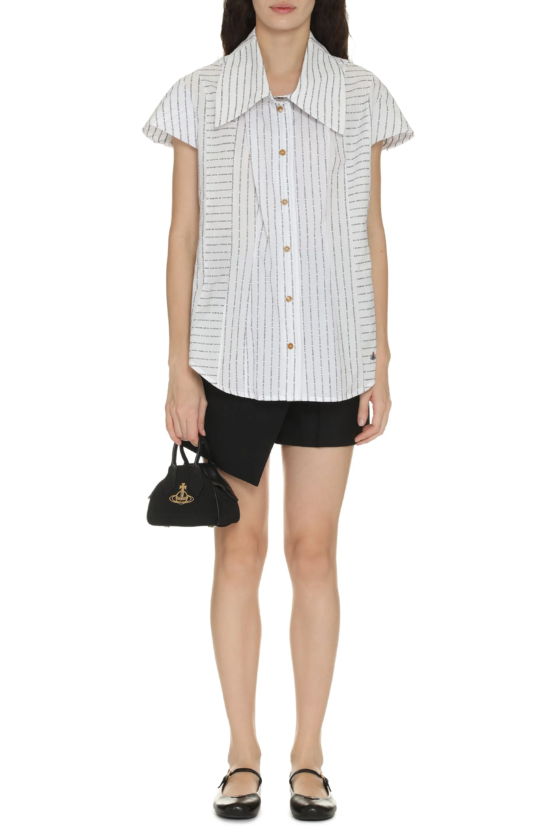White Printed Cotton Shirt sold by Lord & Taylor product image thumbnail 3
