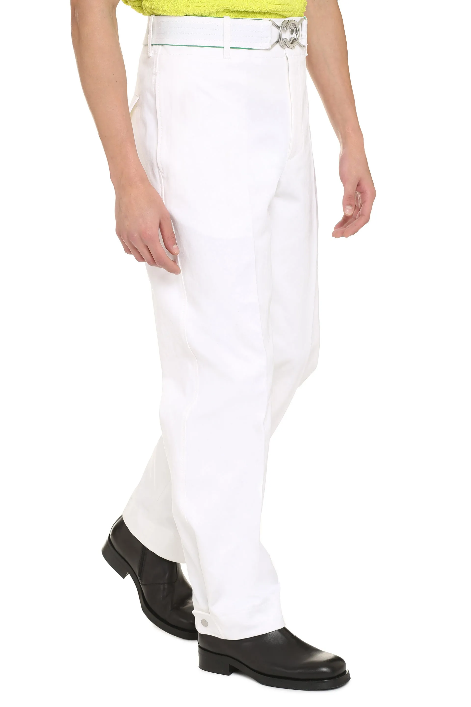 Cotton Trousers with Ankle Cuffs sold by Lord & Taylor product image thumbnail 3