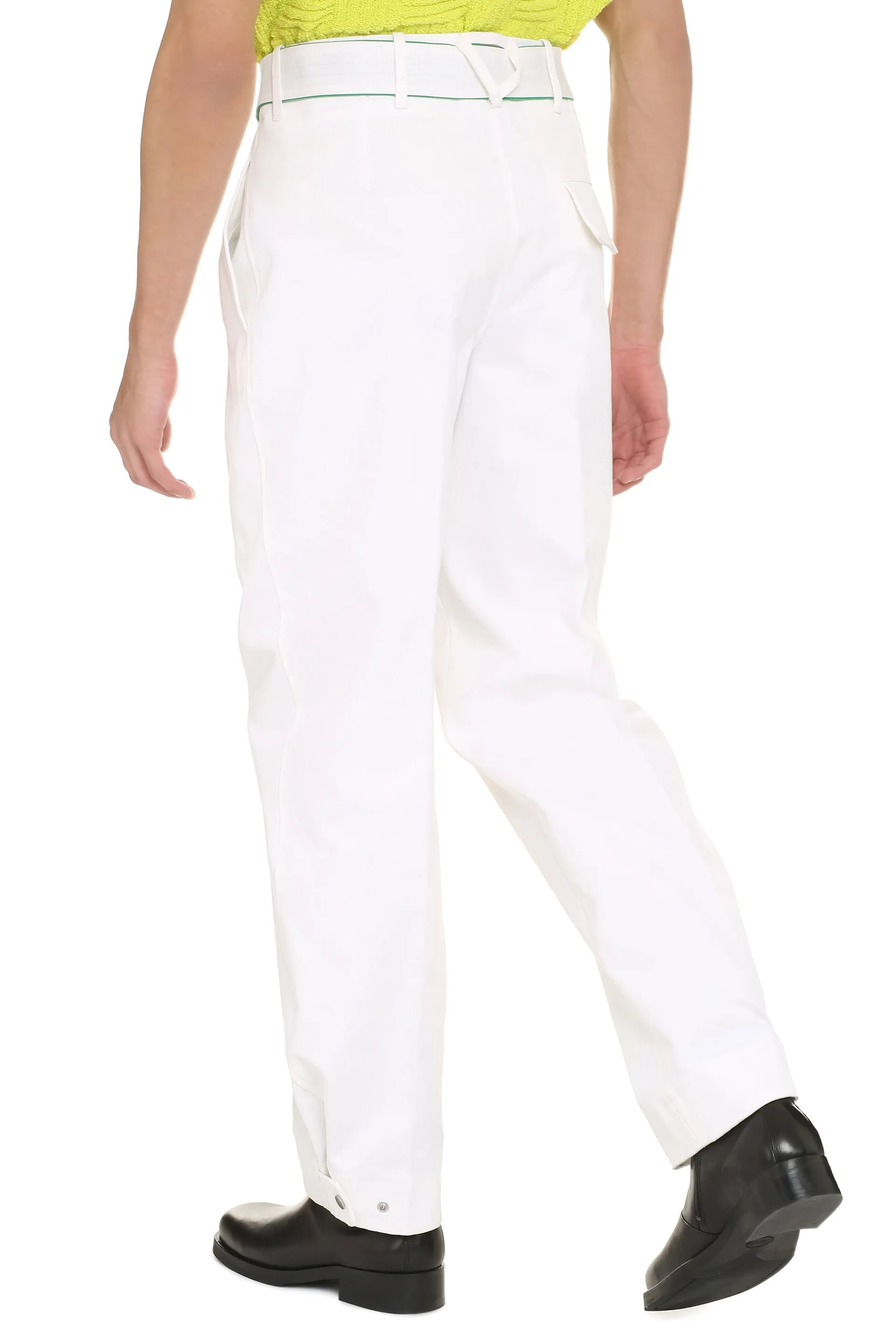 Cotton Trousers with Ankle Cuffs sold by Lord & Taylor product image thumbnail 4