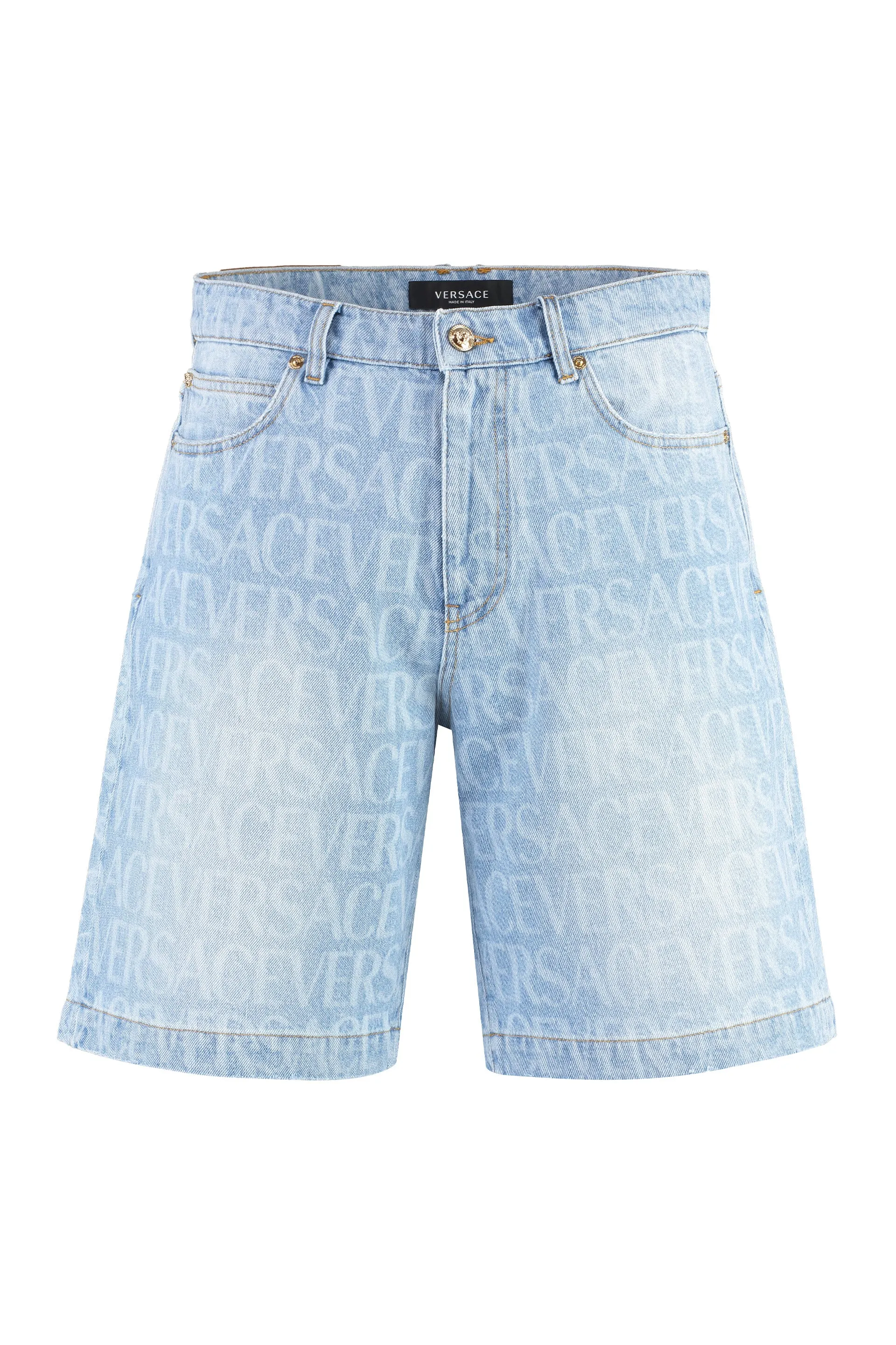 All-Over Motif Denim Shorts sold by Lord & Taylor