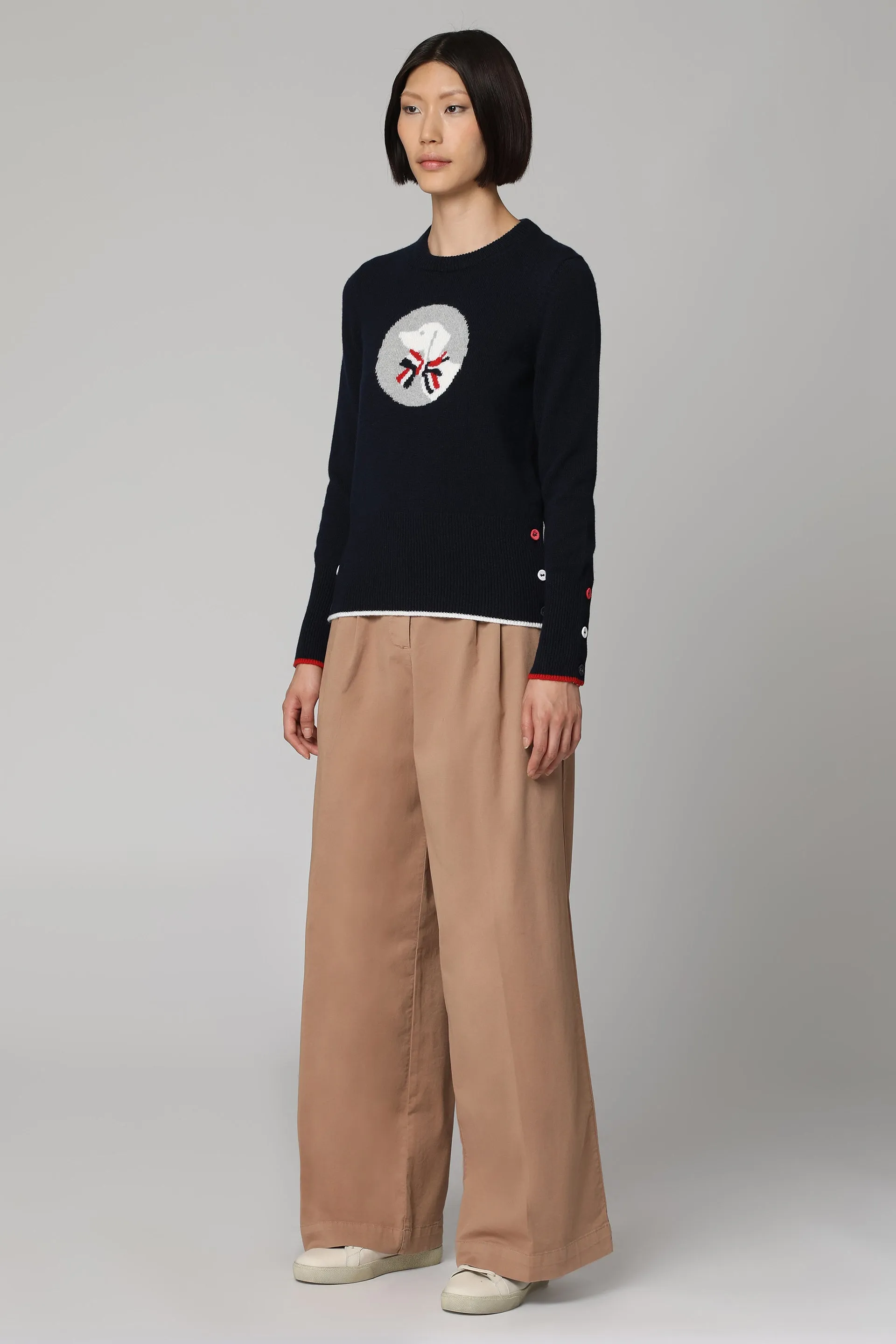 Robotech Cotton Wide-Leg Trousers sold by Lord & Taylor product image thumbnail 3