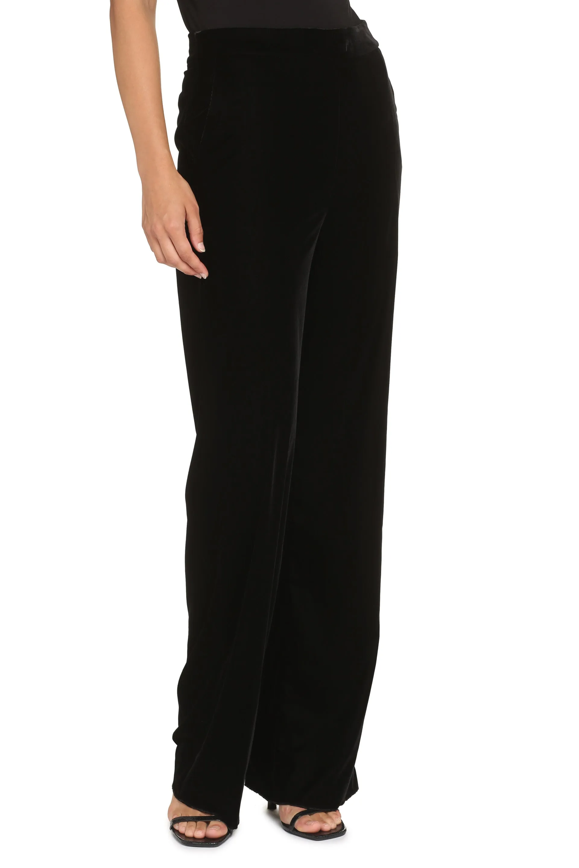 Velvet Wide-Leg Trousers sold by Lord & Taylor product image thumbnail 3