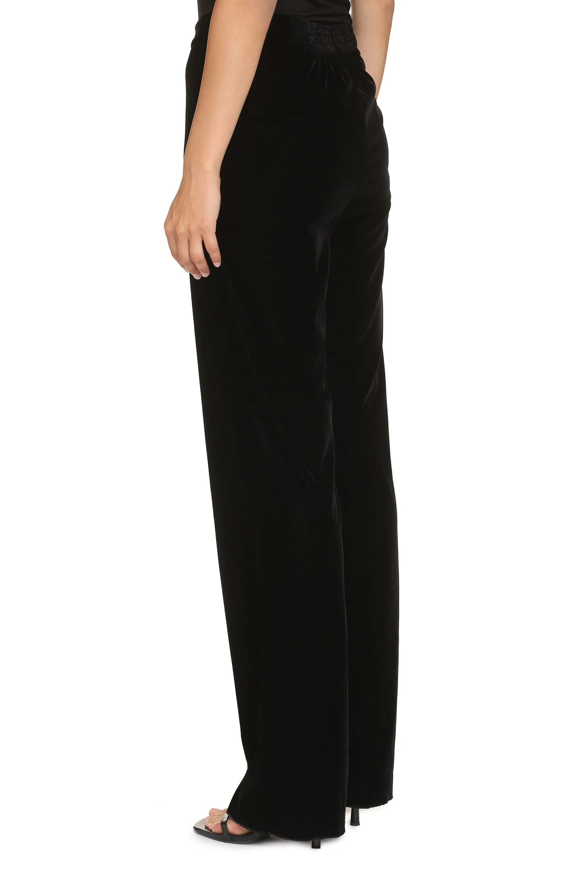 Velvet Wide-Leg Trousers sold by Lord & Taylor product image thumbnail 4