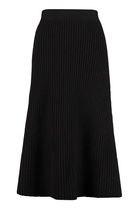 Pleated Wool Midi Skirt sold by Lord & Taylor