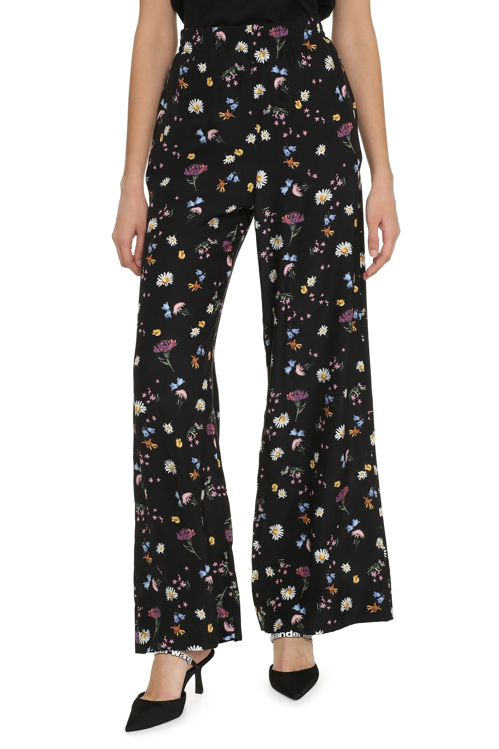 Printed Silk Straight Trousers sold by Lord & Taylor product image thumbnail 3