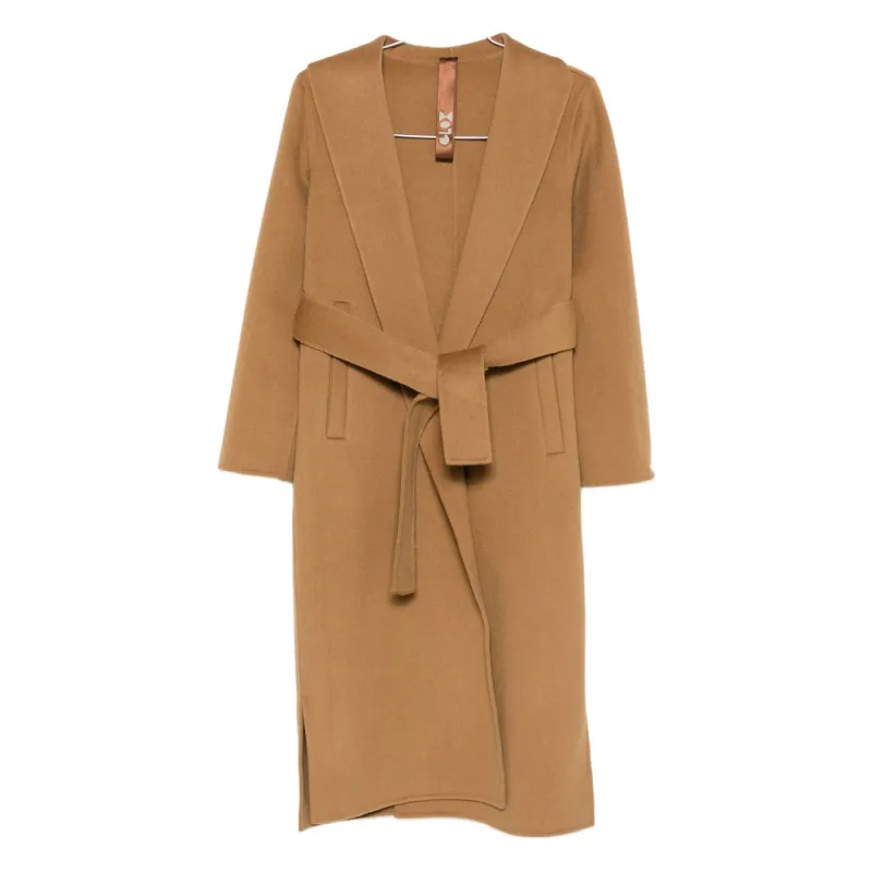 Camel Belted Shawl-Collar Coat sold by Lord & Taylor