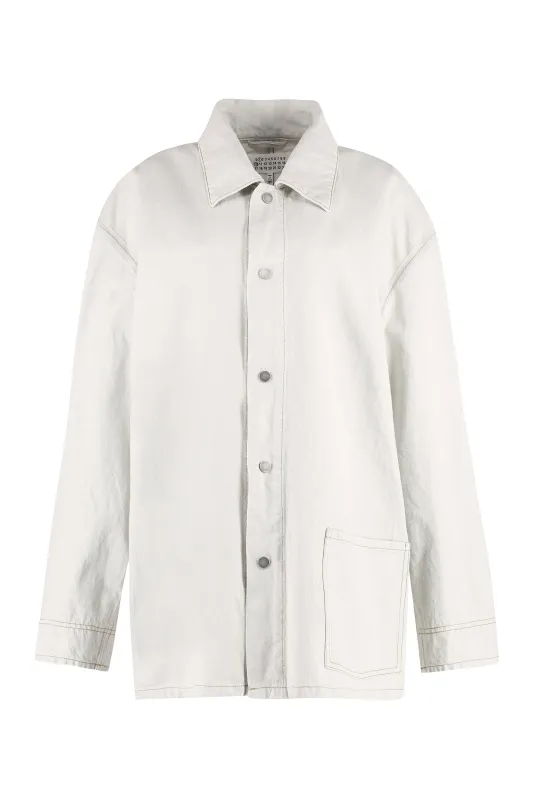 Ecru Denim Jacket made by Maison Margiela
