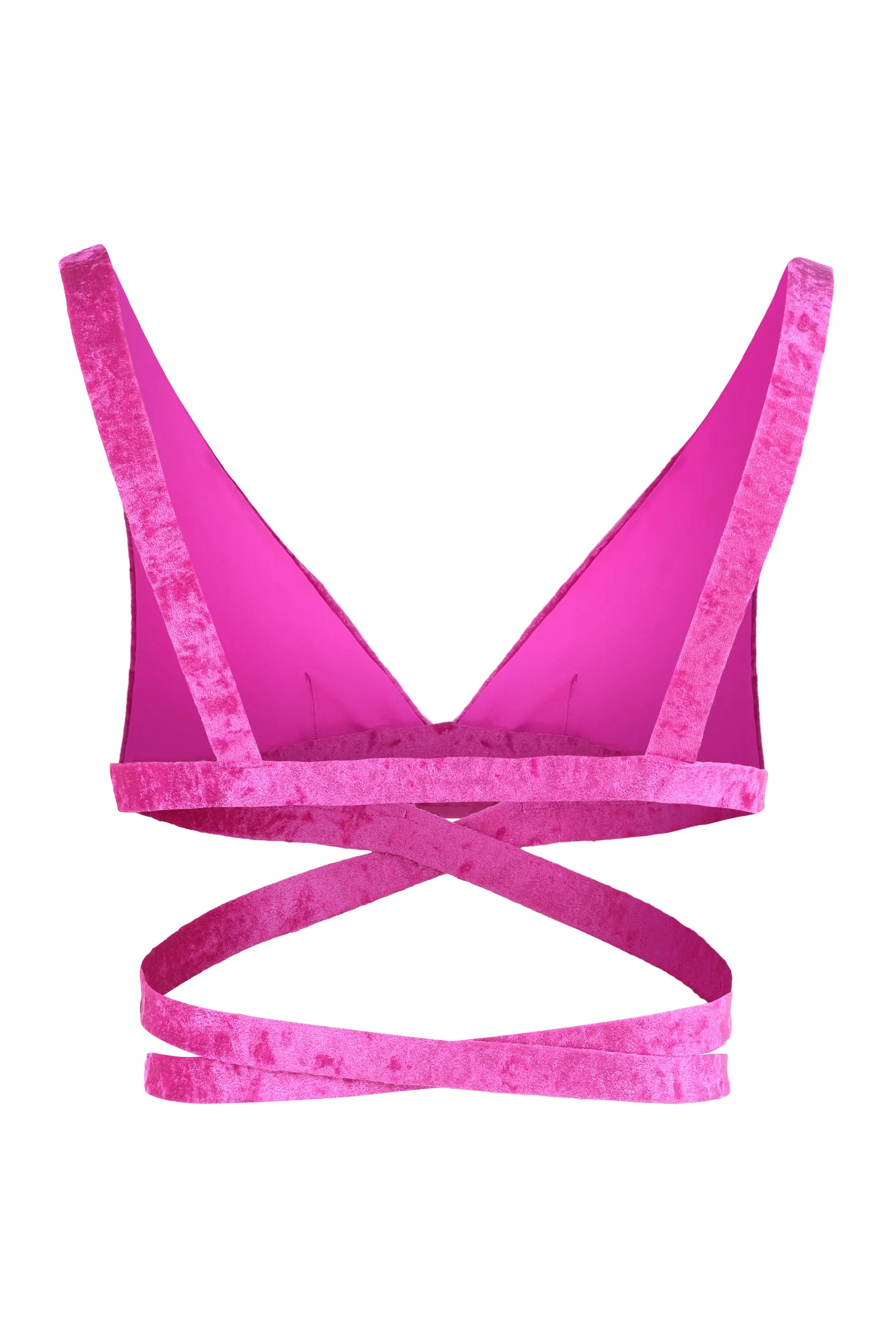 Fuchsia Triangle Bikini Top sold by Lord & Taylor product image thumbnail 4
