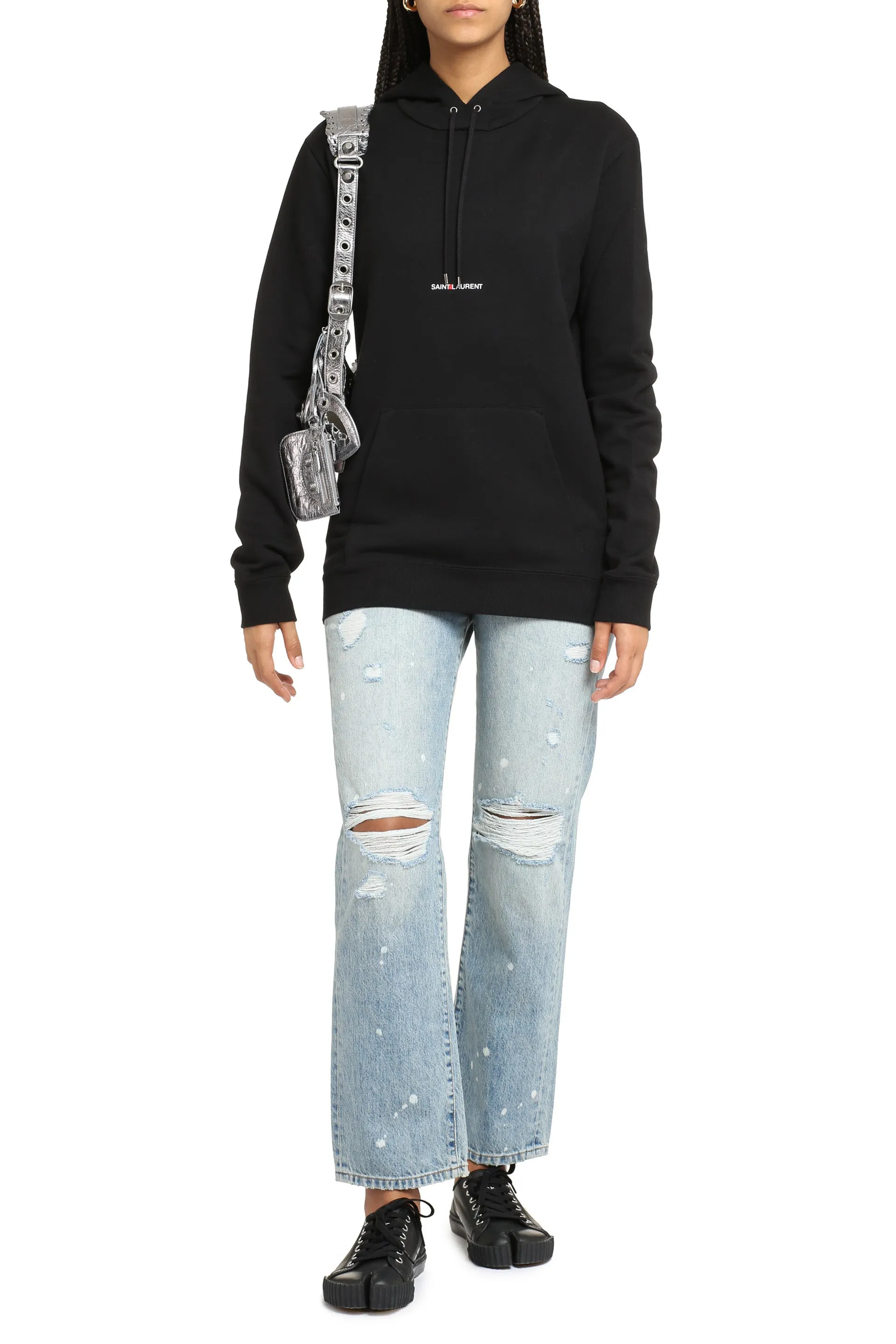 Black Cotton Hoodie sold by Lord & Taylor product image thumbnail 3