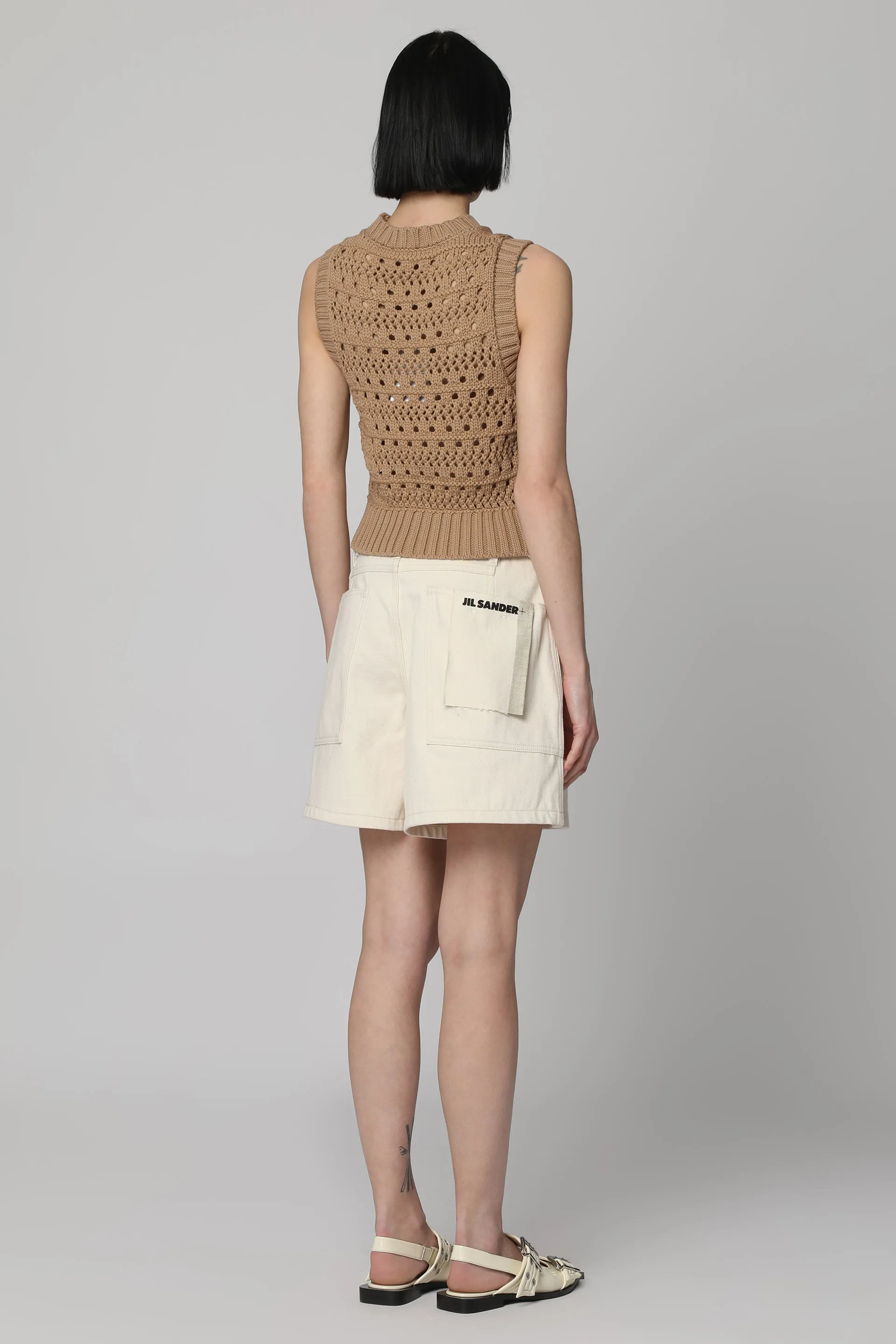 Beige Denim Shorts sold by Lord & Taylor product image thumbnail 4