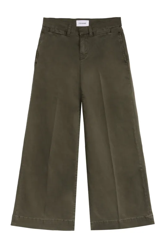 Green Cotton Straight Trousers sold by Lord & Taylor