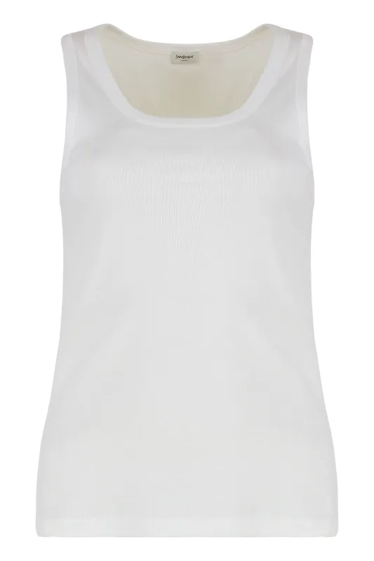Ribbed Cotton Tank Top sold by Lord & Taylor
