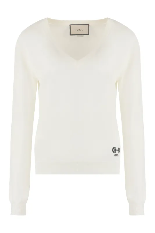 Cream Wool Crew-Neck Sweater sold by Lord & Taylor