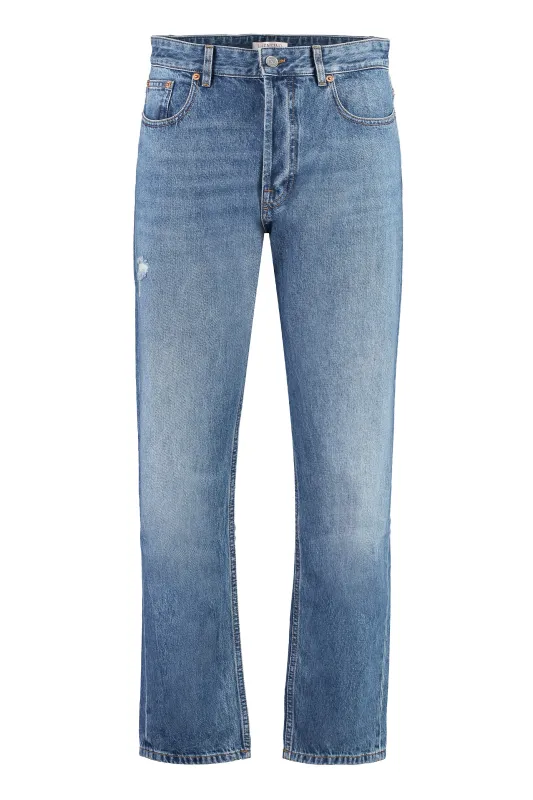 5-Pocket Straight-Leg Jeans sold by Lord & Taylor